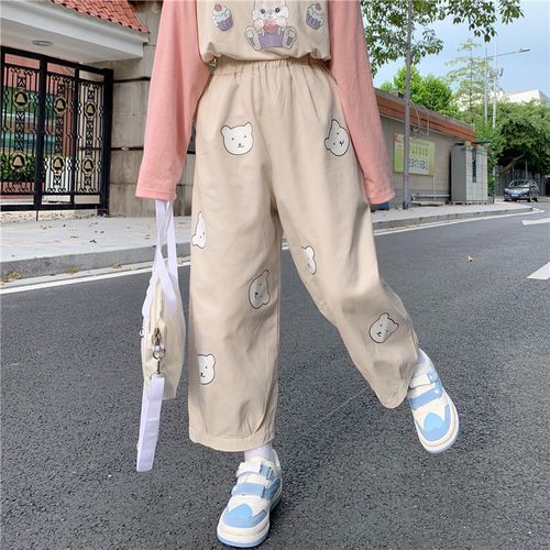 Kawaii Cutout Straight Denim Pants - Kawaii Fashion Shop | Cute Asian  Japanese Harajuku Cute Kawaii Fashion Clothing