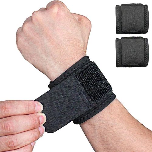 product_image_name-Generic-Adjustable Wrist Support Brace for Weightlifting Tendonitis Arthritis and Carpal Tunnel Pain Relief Elastic Two Pieces Black-1