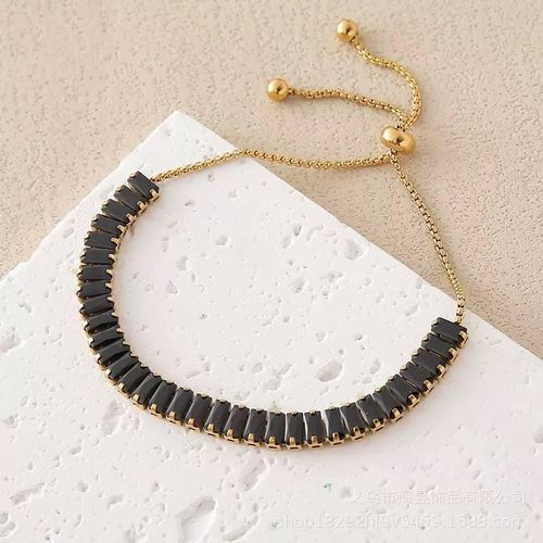 product_image_name-Generic-سوار من الفولاذ المقاوم للصدأ للنساء، لون ذهبي، سلسلة معصم مقاومة للماء-1