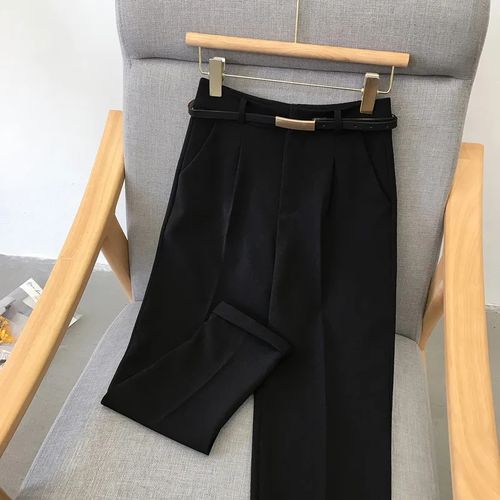 Wide Leg Women Classic Suit Pants Casual Pants Trousers Female High Wasit  Pants