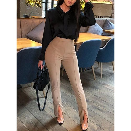 Buy Popwings Formal Casual Pink Solid Highrise Trousers For Women | Office  Wear Trousers | Casual Trousers | Latest Solid Design Trousers | Trousers  for Women Online at Best Prices in India - JioMart.