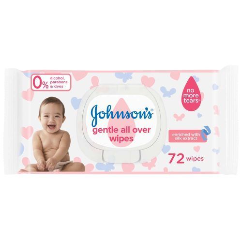 Buy Johnson's Johnson Baby Gentle All Over Wipes - 72 Wipes in Egypt