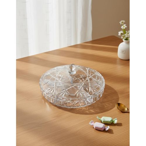 product_image_name-Generic-طبق تقديم حلويات أكريليك شفاف بغطاء، تصميم كريستال مقطع، وعاء تخزين حلوى وتسالي-3