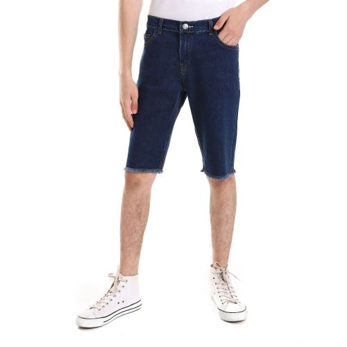 Buy AlNasser Boys Plain Mid-Blue 5 Pockets Short in Egypt