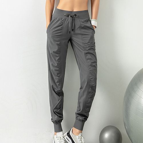 تسوق Fabric Drawstring Running Sport Joggers Women Quick Dry Athletic Gym  Fitness Sweatpants with Two Side Pockets Exercise Pants اونلاين