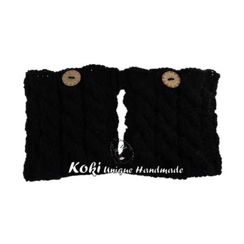 Buy Koki Unique Handmade Knitting Boot Cuffs - Black in Egypt