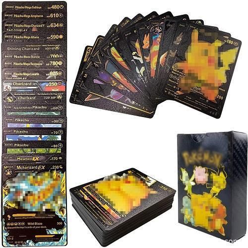 black vstar card in pokemon pack German Cards for Pokemon, Gold, of 55, German Encased in a durable acrylic holder to highlight the vibrant artwork of this fan Pokemon Leafeon V & Vstar