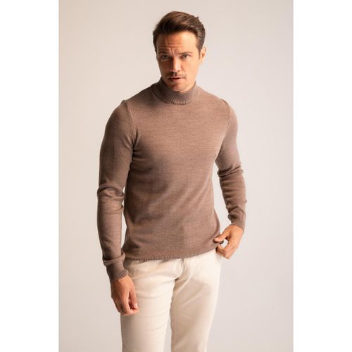 product_image_name-Defacto-Man Slim Fit Pullover - Beige-1