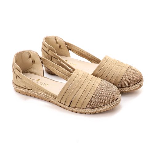 Ice Club Slip On Suede Textile Comfy Flat Shoes Beige Best