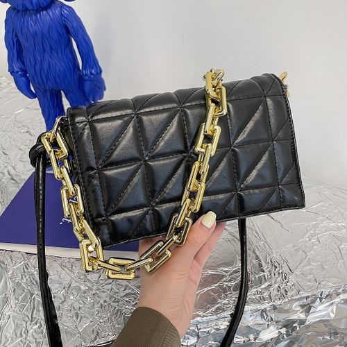 Quilted Crossbody Bags for Women Leather Ladies Shoulder Purses with Chain  Strap Stylish Clutch Purse