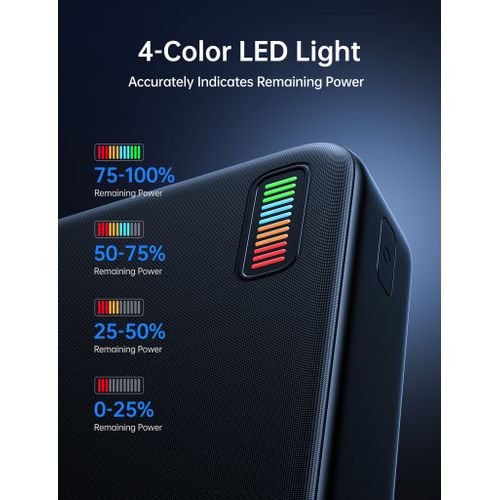 product_image_name-JOY ROOM-JR-QP195 joyroom Power Bank 20000mAh- Super Fast Charging 22.5W- Black +Free Mobile Holder-4