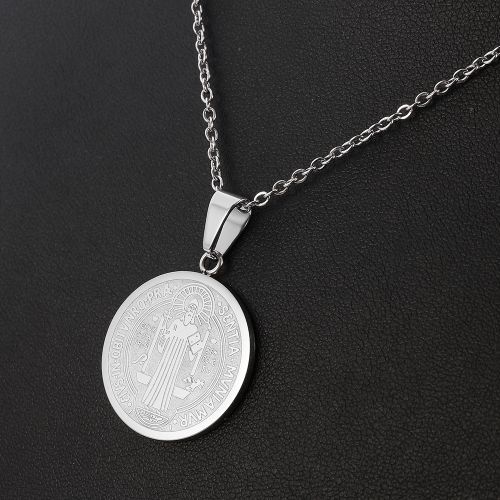 Fashion Silver Color Religious San Benito Medal Pendant Stainless Steel Chain Silver Color Cross Jesus Saint Benedict Necklaces For Women Men Jewelry MAA Best Price Online Jumia Egypt
