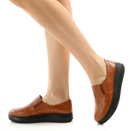 اشتري Women's Medical Shoes With A Soft Wedge Sole , From 37 To 45 - Havana في مصر