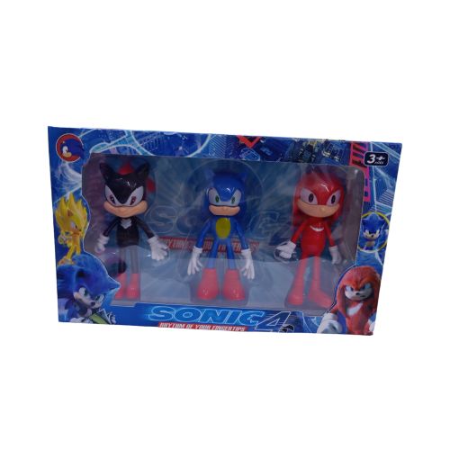 Buy Sonic Alert Sonic toys set of 3 pieces, each piece  (Sonic, Knuckles the Echidna, Shadow the Hedgehog) in Egypt