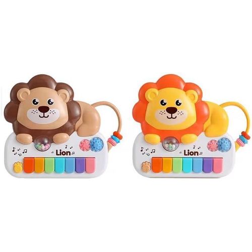 product_image_name-Generic-بيانو أطفال أسد تفاعلي، مفاتيح مضيئة، ألعاب موسيقية تعليمية، 20.5 * 17.5 * 2.5 سم-1