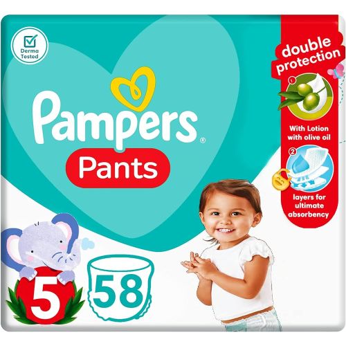 Buy Pampers Pants, Size 5, 58 Baby Diapers in Egypt