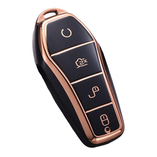 Kaufe New Soft TPU Car Key Case 4 Buttons For BYD Atto 3 Han EV Dolphin  Remote Control Protect Cover Durable Accessories