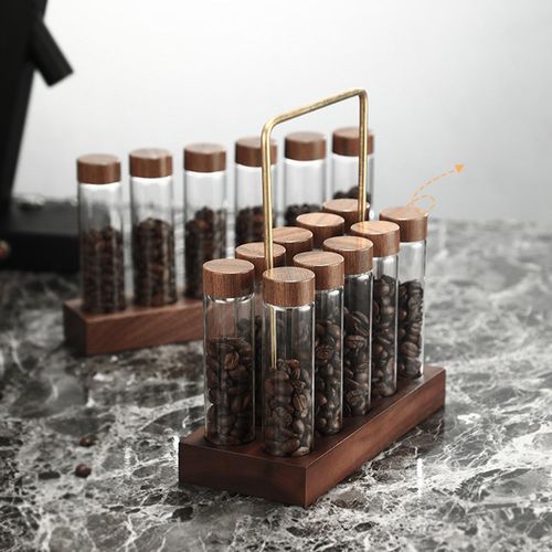 Single Dose Coffee Bean Cellar Storage Tubes 10 Pcs Dosing Glass