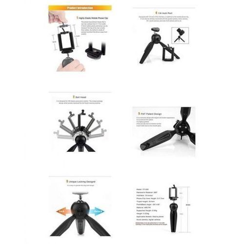 Shop Yunteng YT-228 Mini Tripod Holder - Black | Jumia Egypt