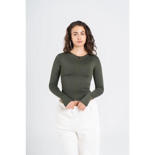OUTDATED Full Zipper Top - Dark Olive