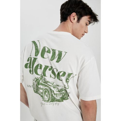 product_image_name-Defacto-Man Crew Neck Comfort Fit Short Sleeve T-Shirt - Ecru-1