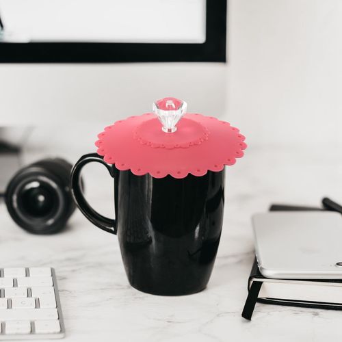Silicone Glass Cup Covers,6pcs Silicone Cup Lids Reusable Anti-dust Cup  Covers Cute Coffee Tea Mug