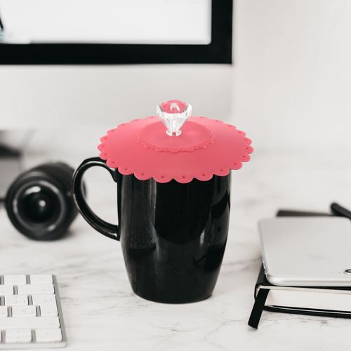 Silicone Tea Cup Coffee Mug Lid Cover Anti-Dust Suction Glass