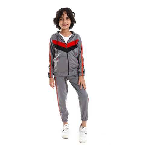 Buy Caesar Boys Training Suit With Pockets And Lined Design. in Egypt