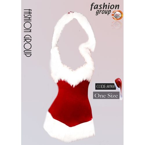 Buy Fashion Group Christmas Miss Santa's With Fur Hoodie - Red in Egypt