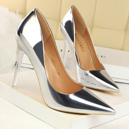 Buy Allwin Female Ladies Soft Patent Leather High Heel Pointed Toe Shoes For Night Club in Egypt