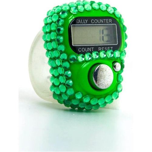 product_image_name-Generic- سبحة إلكترونية رقمية، خاتم تسبيح بسيط ماسي 259، لون أخضر قطعتين-1