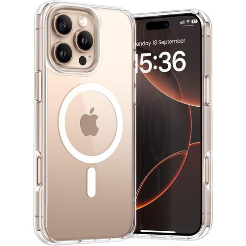 product_image_name-Generic- iPhone 16 Pro Max Case Mag Safe Clear Anti Yellowing Military Grade Drop Protection Scratch-Resistant, Screen & Lens Protection, Stronger Magnetic, Only for iPhone 16 Pro Max Cover -1