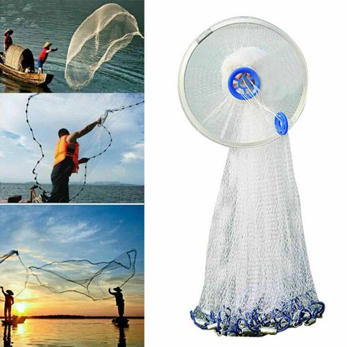 Plastic Throwing Monofilament Throw Hand 12 Feet Fishing Net Cast