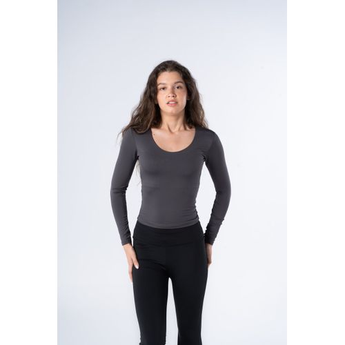 OUTDATED Wide Neck Long Sleeve - Dark Grey