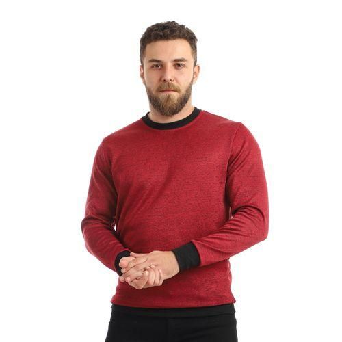 product_image_name-Kady-سويت شيرت كادي بأكمام مرنة دائري - أحمر داكن-1