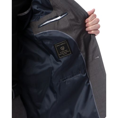 Dalydress Regular Fit Slub Formal Suit - Grey