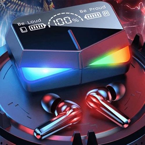 product_image_name-Generic-سماعات أيربودز  M28 لاسلكية للألعاب بتقنية بلوتوث 5.3، صوت هاي فاي فائق الدقة، وضعان للألعاب والموسيقى، تصميم مقاوم للماء مع شاشة LED ذكية.-7