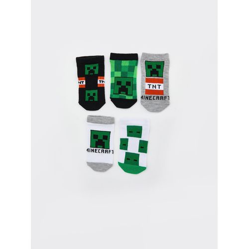 product_image_name-LC Waikiki-Minecraft Patterned Boy's Trainer Socks 5 Pack-1