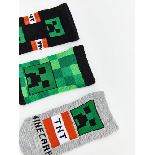 product_image_name-LC Waikiki-Minecraft Patterned Boy's Trainer Socks 5 Pack-2