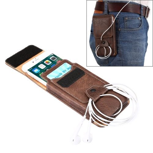 Buy For IPhone 7 Plus And 6s Plus And 6 Plus Leather Case / Waist Bag (coffee) in Egypt