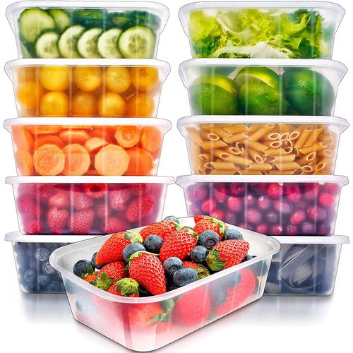 Buy THE PACK - [5 Pack] Microwave Boxes Insulated Healthy Food Storage Containers With Lids For Dishwasher Freezer Safe (750ML- 26 OZ) in Egypt