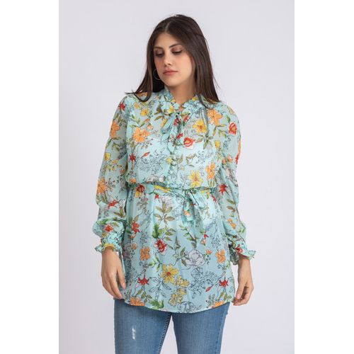 Light blue chiffon blouse new arrivals