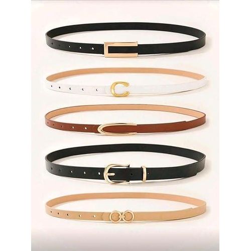 5pcs Ladies' Belt Set For Dresses, Fashion Casual Daily