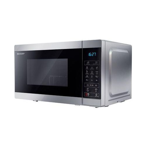 product_image_name-Sharp- Microwave with Grill, 25L, 900W, 6 Auto Menu, Silver - R-250MGR-SL2-1