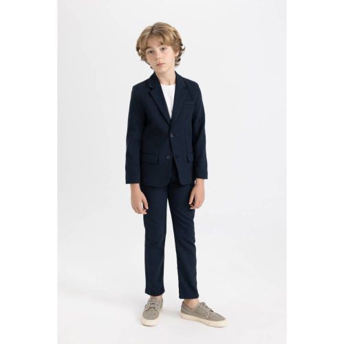 product_image_name-Defacto-Boy Blazer Collar Regular Fit Jacket - Navy-4
