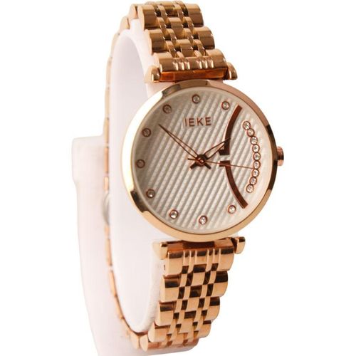 product_image_name-Generic-ساعة يد نسائية كاجوال - هيكل من الفولاذ المقاوم للصدأ ذهبي -1