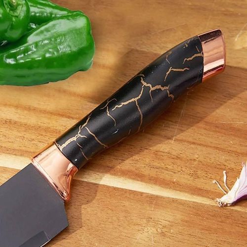 product_image_name-Generic-مجموعة سكاكين، طقم سكاكين مطبخ من 7 قطع مصنوع من الفولاذ المقاوم للصدأ مع مبراة سكاكين مدمجة، سكاكين حادة غير لاصقة مثالية للتقطيع-5