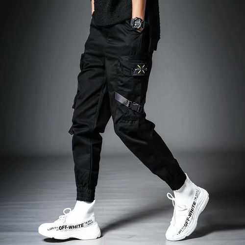 Fashion (Black)Streetwear Jogging Pants Men Harajuku Winter Spring Hip Hop  Cargo Japanese Style Trousers Oversized Techwear Male's Sports Suit ACU @  Best Price Online