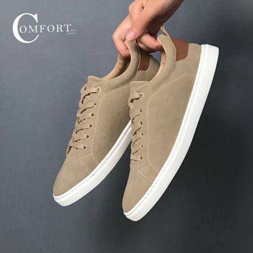 Buy Comfortable And Elegant Suede Men's Shoes -Beige in Egypt