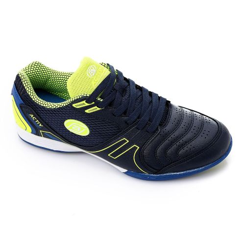 Buy Activ Navy Blue & Neon Yellow Indoor Football Sneakers in Egypt